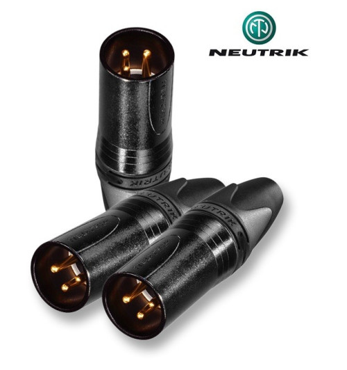 Wtyk XLR 3-pinowy męski Neutrik NC3MXX-B
