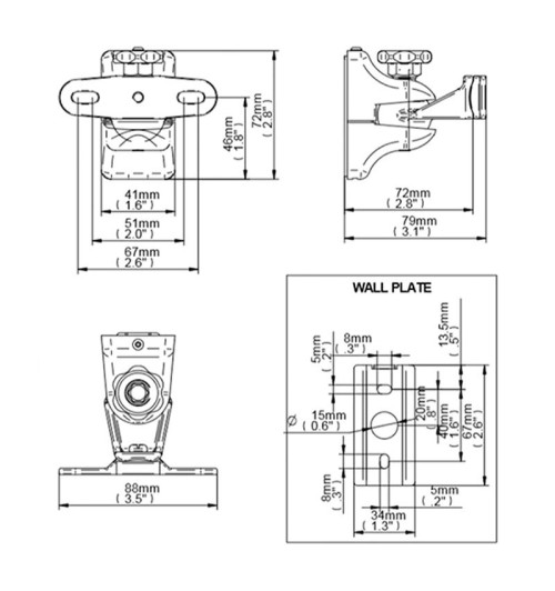 B-TECH BT33 - Uchwyty głośnikowe ścienne (para)