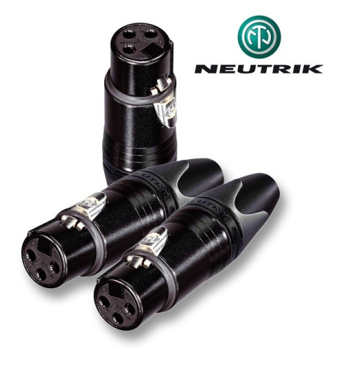 Wtyk XLR 3-pinowy żeński Neutrik NC3FXX-B