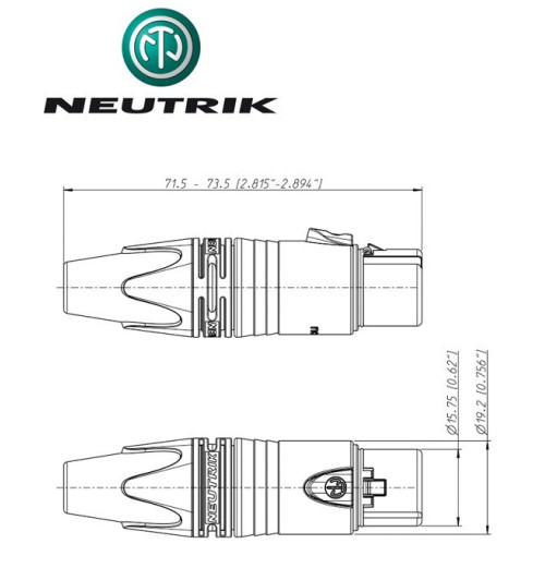 Wtyk XLR 3-pinowy żeński Neutrik NC3FXX-B