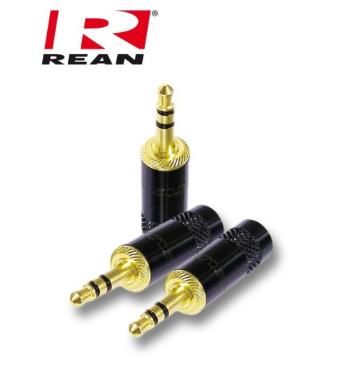 Wtyk mini Jack 3.5 STEREO przewód 8mm REAN / Neutrik NYS 231BG-LL