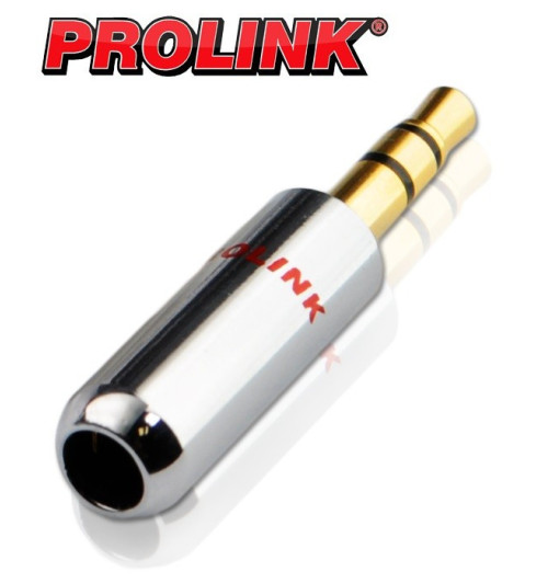 Pozłacany wtyk Stereo Jack 3.5 mm Prolink Premium TPJ-0353