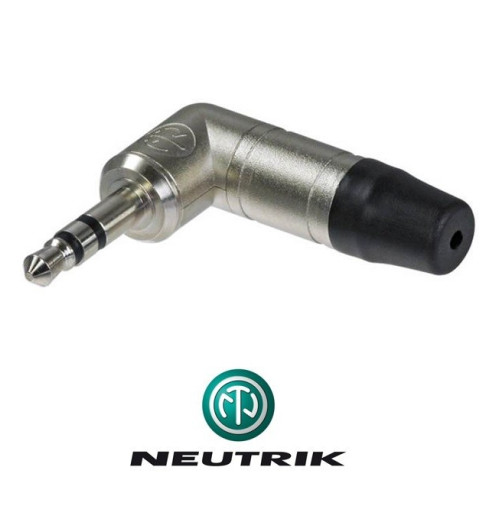 Kątowy wtyk mini Jack STEREO 3.5 mm męski Neutrik NTP3RC
