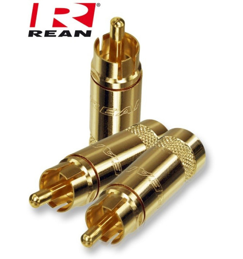 Pozłacany wtyk RCA REAN / Neutrik NYS 352AG