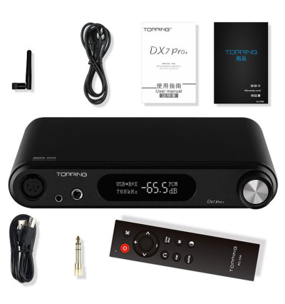 Topping Dx7 Pro+ - Wzmacniacz słuchawkowy z przetwornikiem DAC