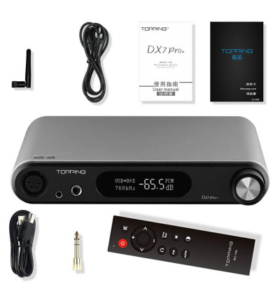 Topping Dx7 Pro+ - wzmacniacz słuchawkowy z przetwornikiem DAC