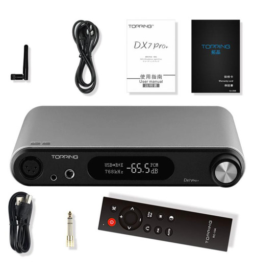 Topping Dx7 Pro+ - wzmacniacz słuchawkowy z przetwornikiem DAC