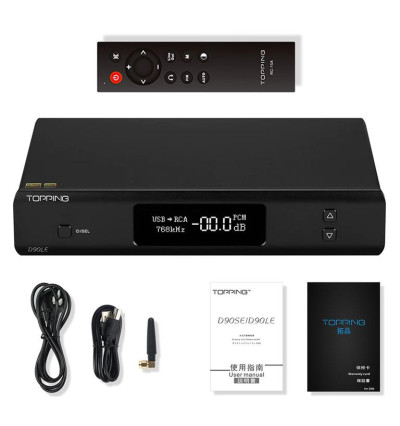 Topping D90LE - Przetwornik cyfrowo-analogowy HiFi z Bluetooth 5.0