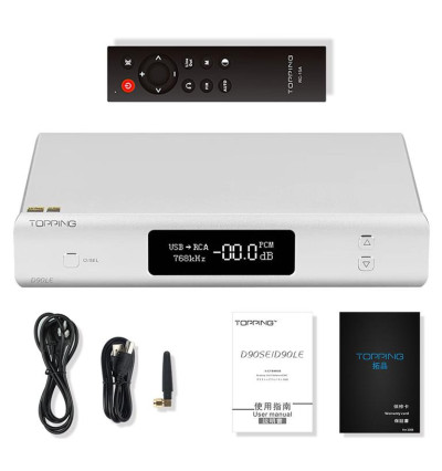 Topping D90LE - przetwornik cyfrowo-analogowy HiFi z Bluetooth 5.0