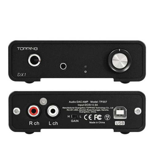 Topping DX1 - wzmacniacz słuchawkowy z przetwornikiem DAC