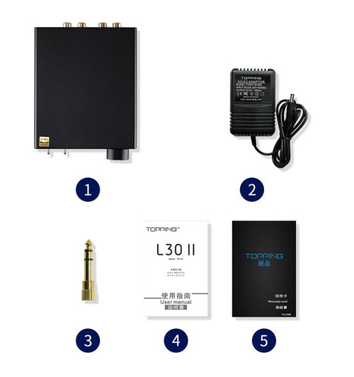 Wzmacniacz słuchawkowy z przedwzmacniaczem Topping L30 II | AVstore.pl