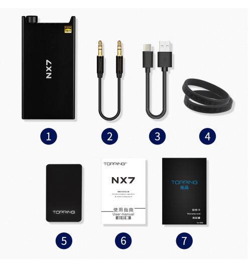 Topping NX7 - Przenośny wzmacniacz słuchawkowy