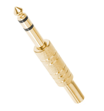 Wtyk Jack 6,3 mm złocony stereo