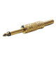 Wtyk Jack 6,3 mm złocony mono