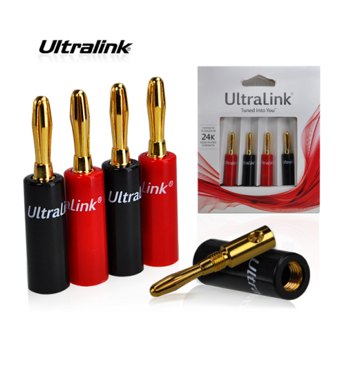 Komplet 4 wtyków bananowych Ultralink UL-0534