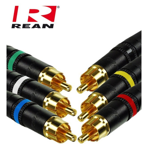 Pozłacany wtyk RCA REAN / Neutrik NYS-373