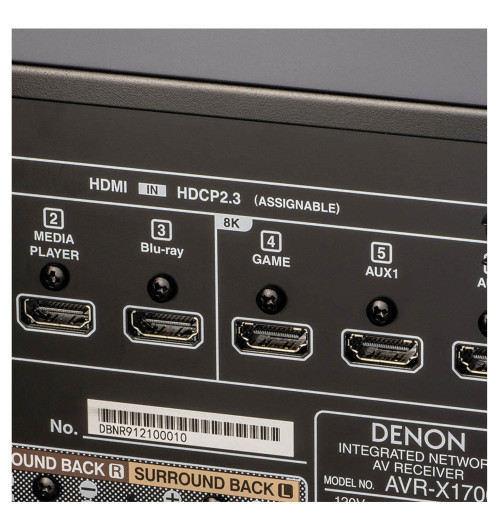 Denon AVR-X1700H - amplituner kina domowego 7.2 z Alexa, AirPlay i HEOS
