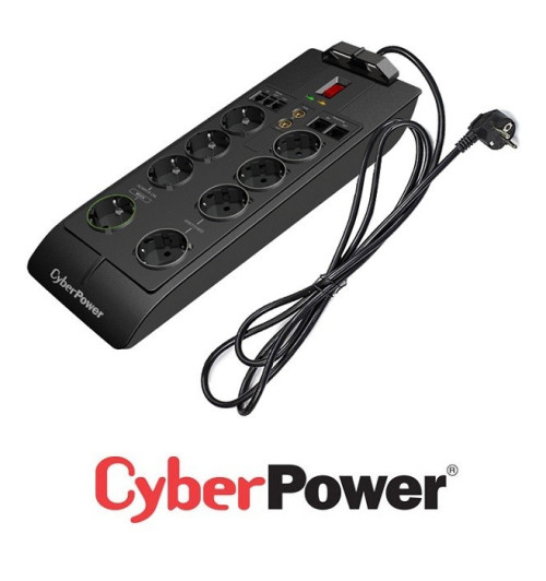 Listwa zasilająca 8 gniazd 2.4m CyberPower SB0801PRG-FR