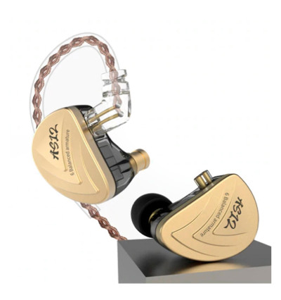 KZ AS12 WITH MIC - przewodowe słuchawki dokanałowe z mikrofonem