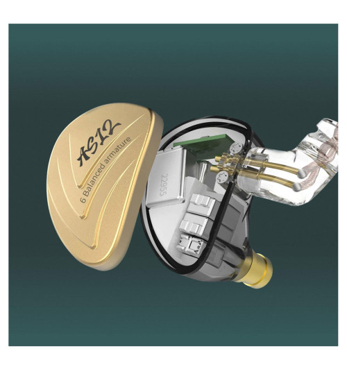 Przewodowe słuchawki dokanałowe z mikrofonem KZ AS12 | AVstore.pl