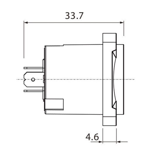 Roxtone RS4MD-T - gniazdo głośnikowe 4PIN Czarne