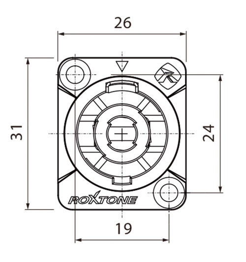 Roxtone RS4MD-T - gniazdo głośnikowe 4PIN Czarne