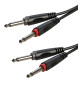 Roxtone RACC100L1.5 - kabel audio 2x Jack 6,3mm / 2x 6,3mm 1.5m
