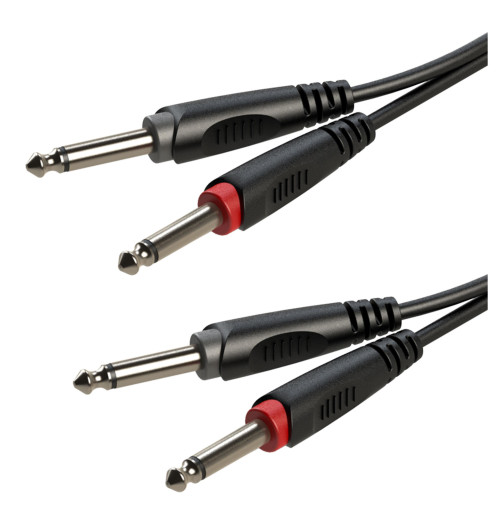 Roxtone RACC100L1.5 - kabel audio 2x Jack 6,3mm / 2x 6,3mm 1.5m