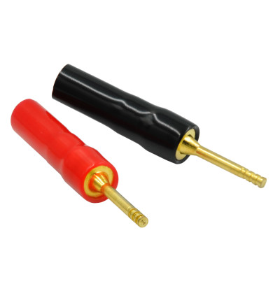 Wtyki głośnikowe proste typu szpilka złocone (para)