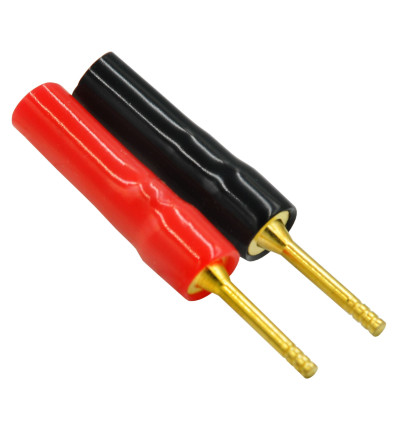 Wtyki głośnikowe proste typu szpilka złocone (para)