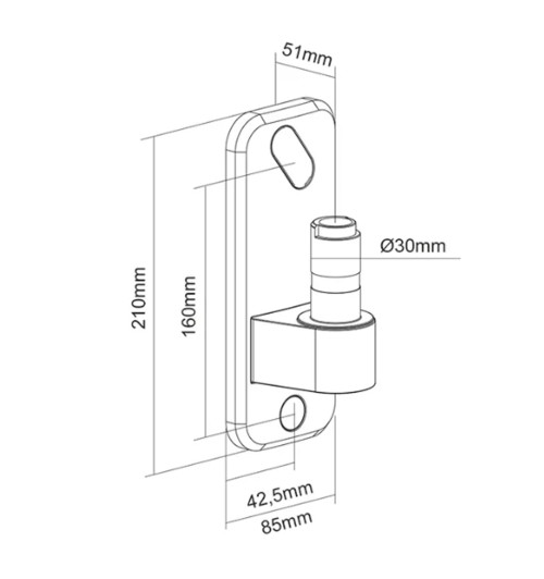 Neomounts AWL75-450 - adapter ścienny do uchwytów monitorowych