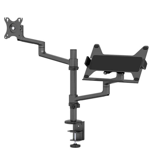 Neomounts DS20-425BL2 - uchwyt biurkowy na laptop i monitor 17 - 27"