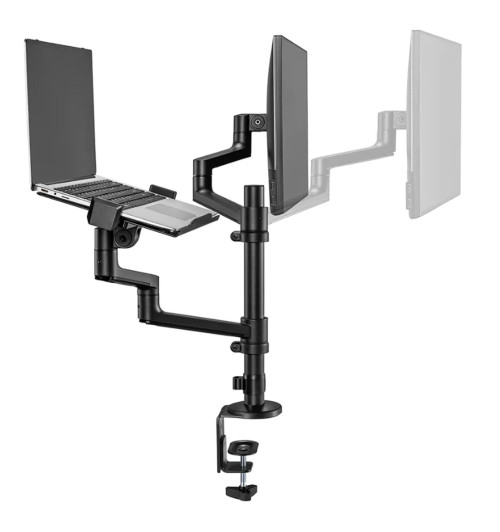 Neomounts DS20-425BL2 - uchwyt biurkowy na laptop i monitor 17 - 27"