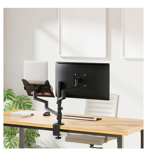 Neomounts DS20-425BL2 - uchwyt biurkowy na laptop i monitor 17 - 27"