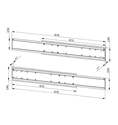 Neomounts ADM-875 - adapter do dwóch ekranów 42 - 65"