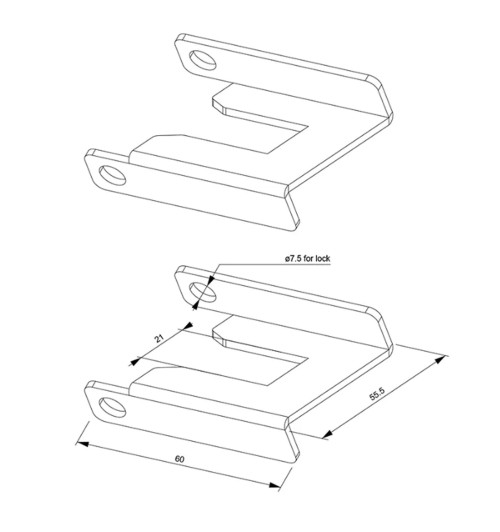 Blokada do kółek wózka mobilnego Neomounts ABL-875 | AVstore.pl