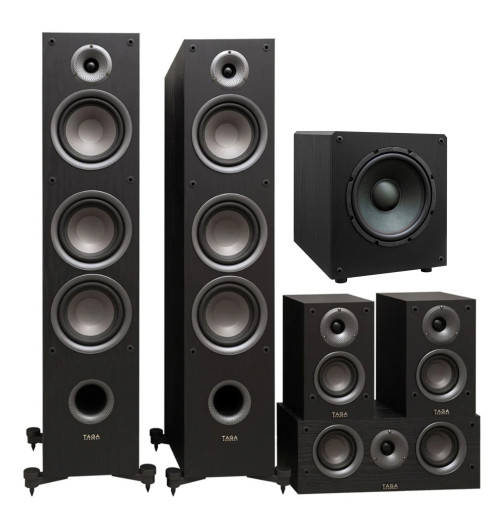 Taga Harmony TAV-607F + C + S + TSW-90 v.4 – Zestaw kolumn kina domowego 5.1