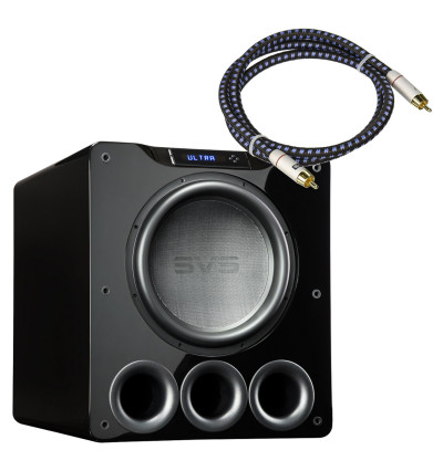 SVS PB16-Ultra (PB-16 Ultra) + SVS SoundPath RCA Audio – Subwoofer aktywny 16" + kabel RCA - RCA 3m