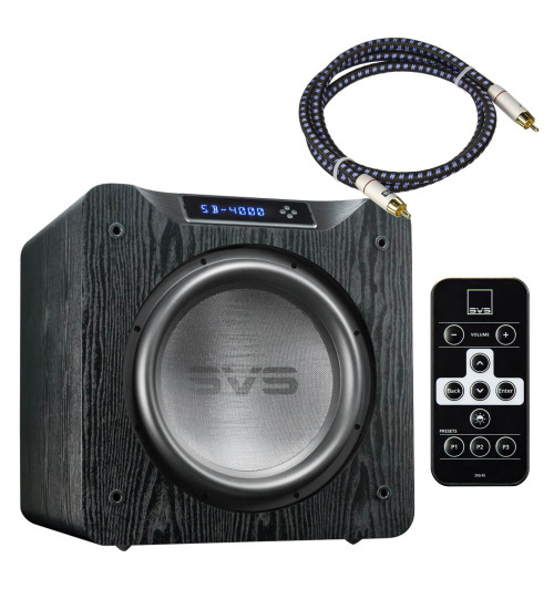 SVS SB-4000 (SB4000) + SVS SoundPath RCA 3m – Subwoofer aktywny 13.5" z Bluetooth + kabel RCA 3m
