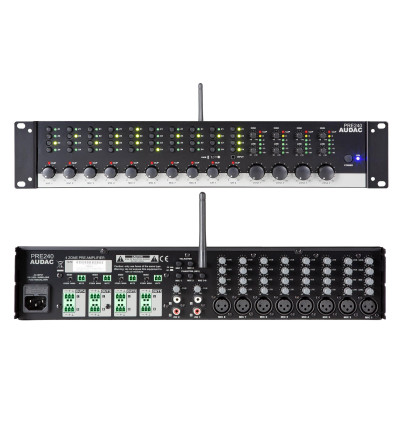 Audac PRE240 - czterostrefowy 10-kanałowy przedwzmacniacz stereo
