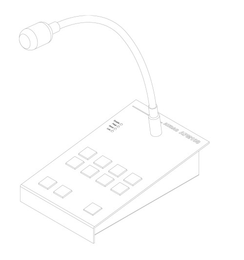 Audac APM108MK2 - cyfrowy mikrofon pagingowy 8-strefowy