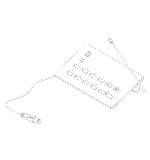 Audac MPX88 - pagingowy mikrofon przywoławczy 8-strefowy