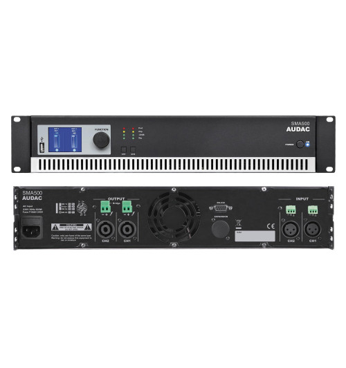 Audac SMA500 - dwukanałowy wzmacniacz mocy stereo