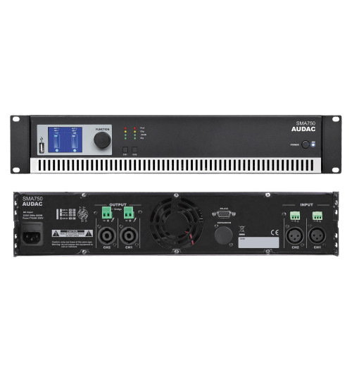 Audac SMA750 - dwukanałowy wzmacniacz mocy stereo