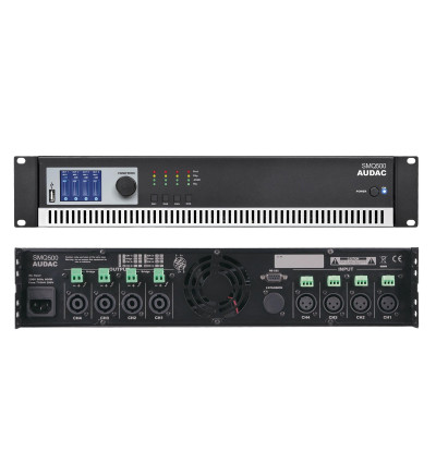 Audac SMQ500 - czterokanałowy wzmacniacz mocy