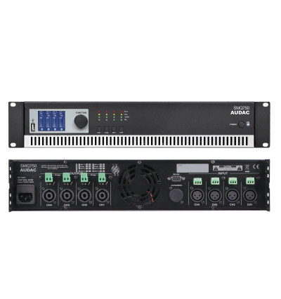 Audac SMQ1250 - czterokanałowy wzmacniacz mocy 4x 1250 W