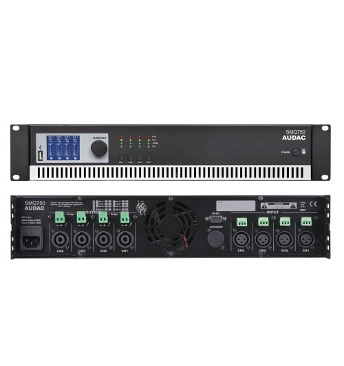 Audac SMQ1250 - czterokanałowy wzmacniacz mocy 4x 1250 W