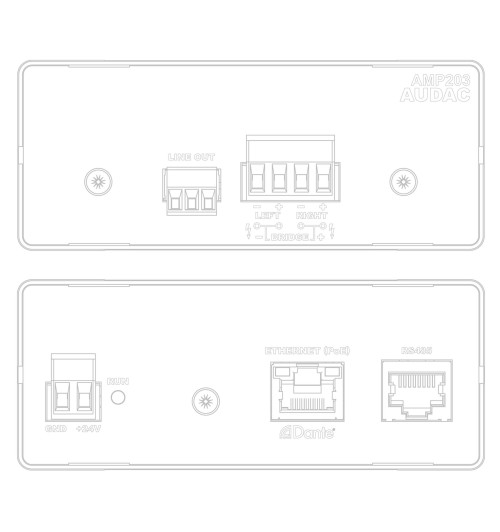 Audac AMP203 - miniwzmacniacz stereo