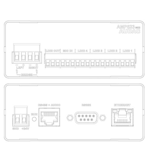 Audac AMP523MK2 - miniwzmacniacz stereo 2x 15 W