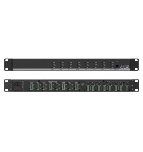 Audac CEP803 - energooszczędny wielokanałowy wzmacniacz mocy